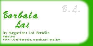 borbala lai business card